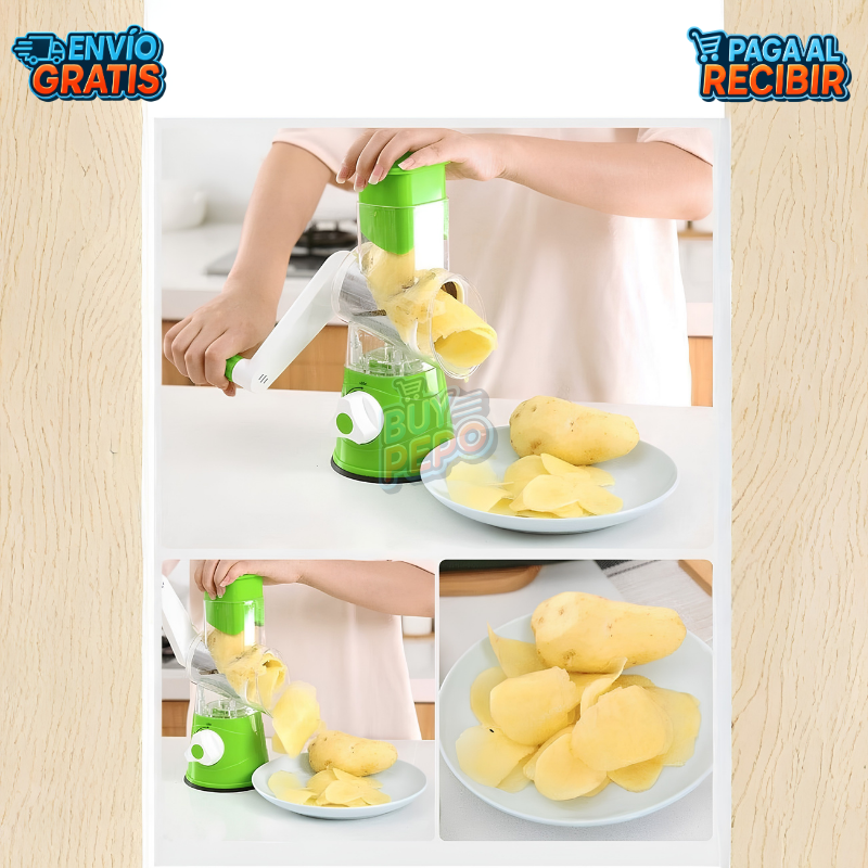 QuickSlice™ 🧀 - Rallador rotativo multiuso 🔄