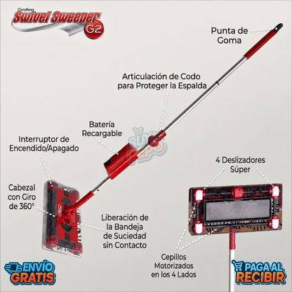 SpinSweep™ ⚡ - Barredora giratoria recargable 🧹