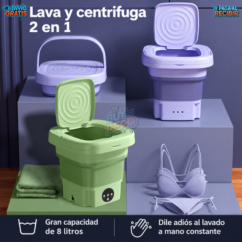 CleanFold™ ✨ - Lavadora portátil compacta 🧺
