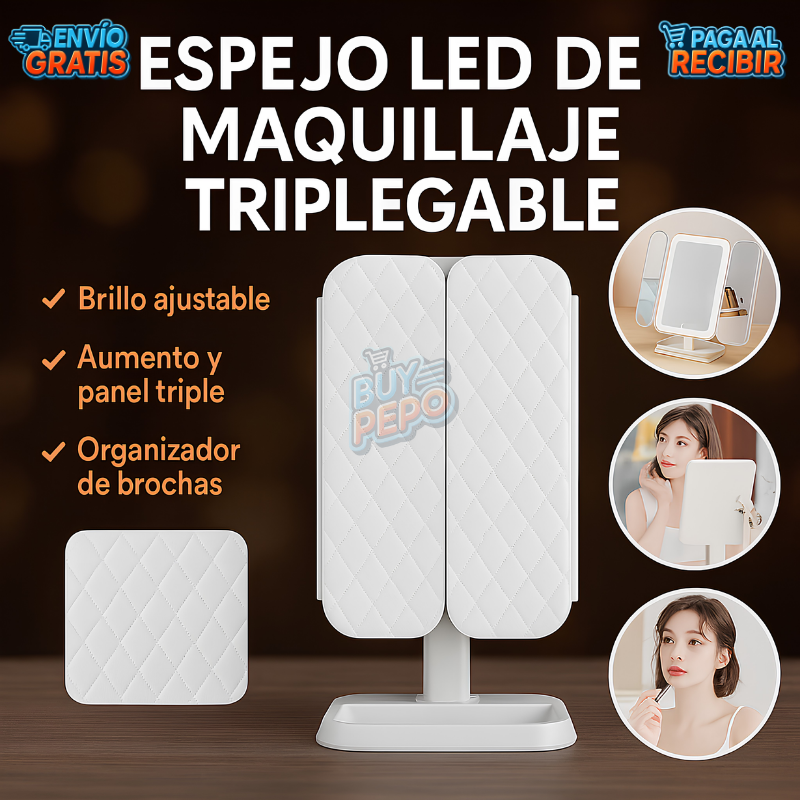 LumiPrincess™ 👑 - Espejo maquillaje LED ✨