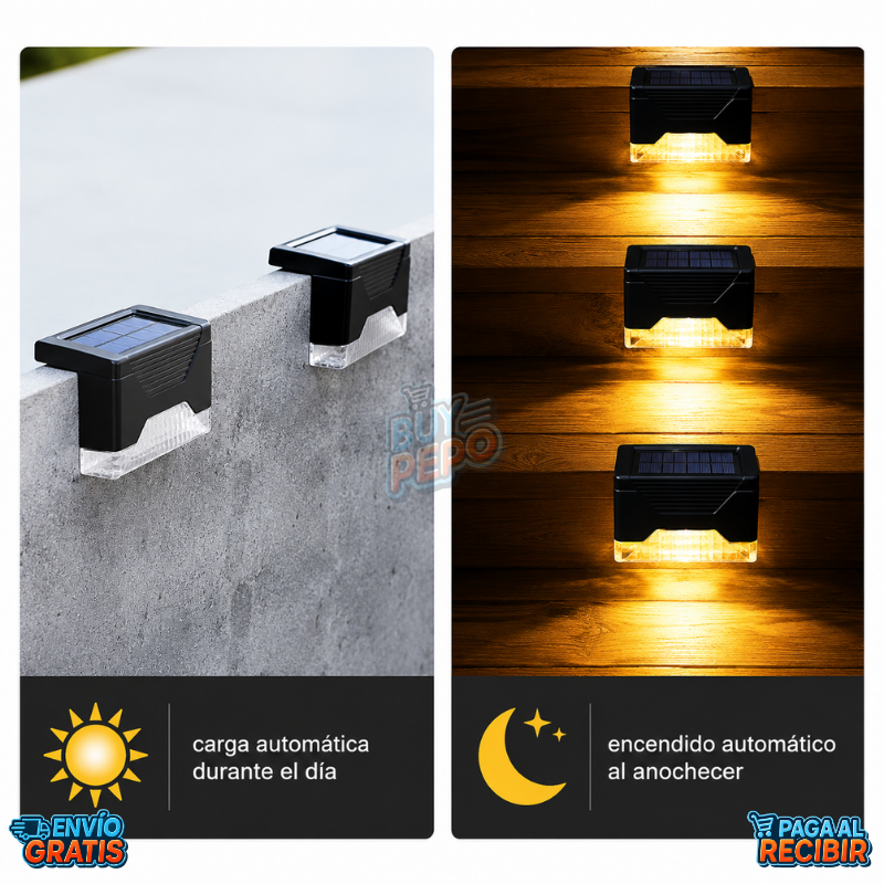 StepGlow™ 🪜 - Luz solar LED para escaleras ☀️