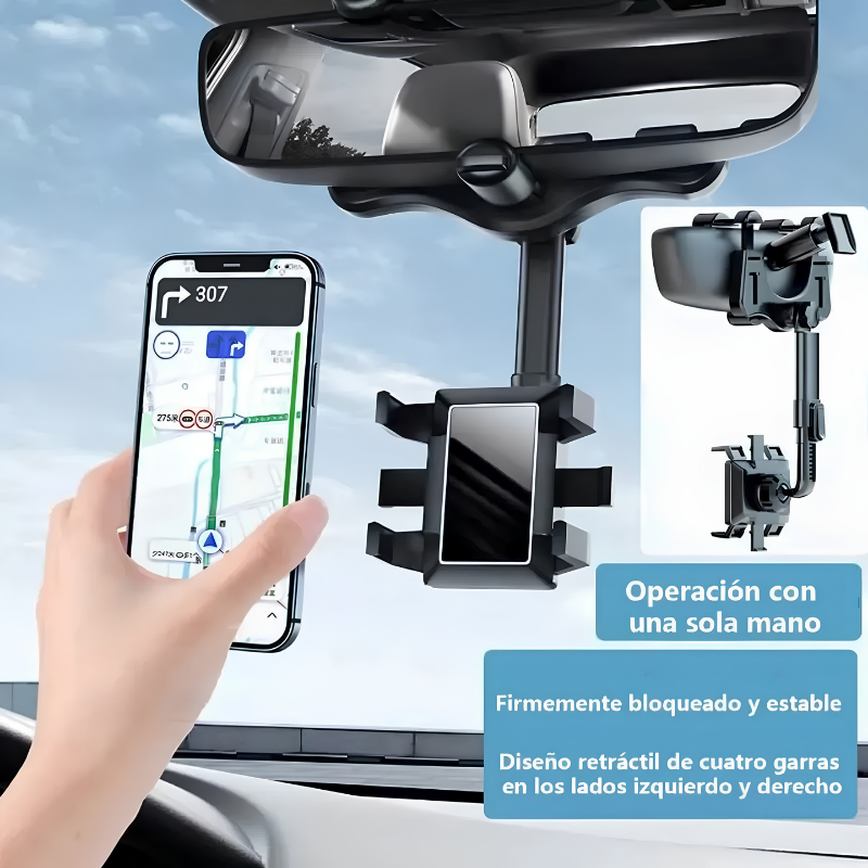 DriveView™ 🚗 - Soporte triple retrovisor 📱