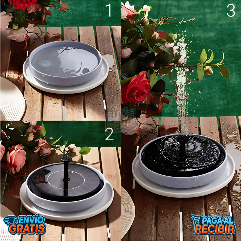 AquaSun™ ☀️ - Fuente solar flotante 💧