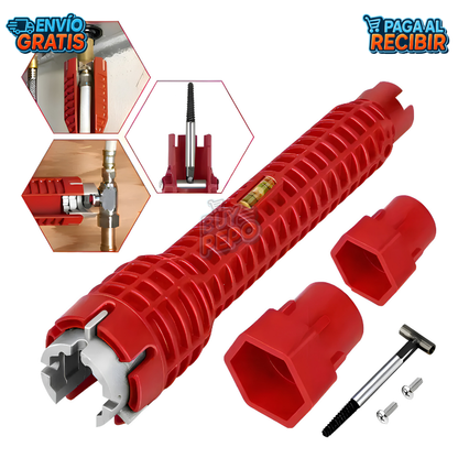 GripSink™ 🛠️ - Llave multifuncional para gasfitería 🚰