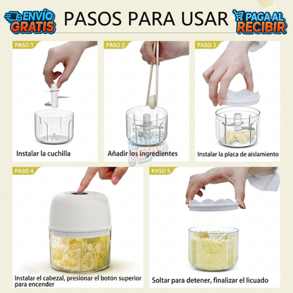 Picafy™ 🔪 - Mini picadora recargable 🥬