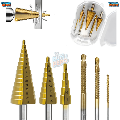 DrillPro™ 🔧 - Set brocas escalonadas 6 piezas ✨