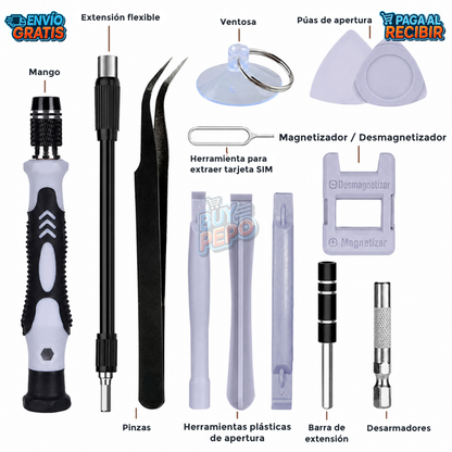 TechCore™ 🔧 - kit 115 piezas destornilladores precisión 🔩