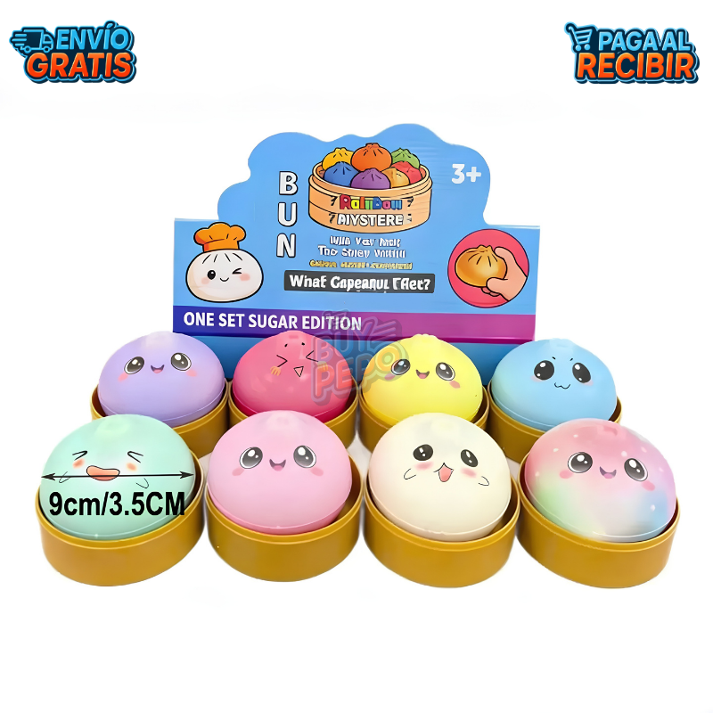 StressBun™ 🍞 - Pelota antiestrés estilo pan kawaii ✨