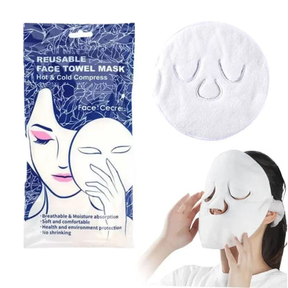 Toalla facial con efecto calor y frío