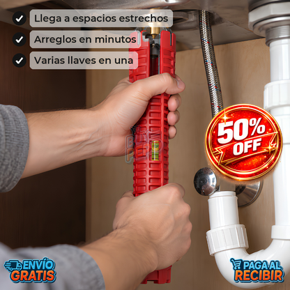 FixReach™ 🔧 - Llave multiuso de gasfitería 🚰
