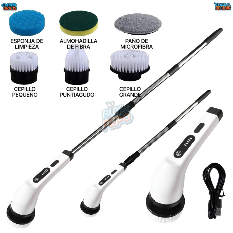 PowerScrub 7™ 🧼 - Limpiador giratorio inalámbrico 🔋