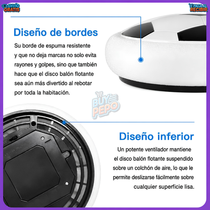 HoverGoal™ ⚽ - Pelota flotante LED 🌈