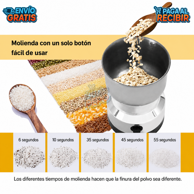 PowerMill™ 💥 - Molino multifunción eléctrico ☕