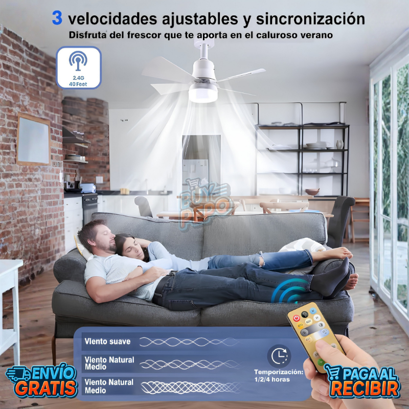 AirShield™ 🌬️ - Ventilador Antihumedad LED 💡