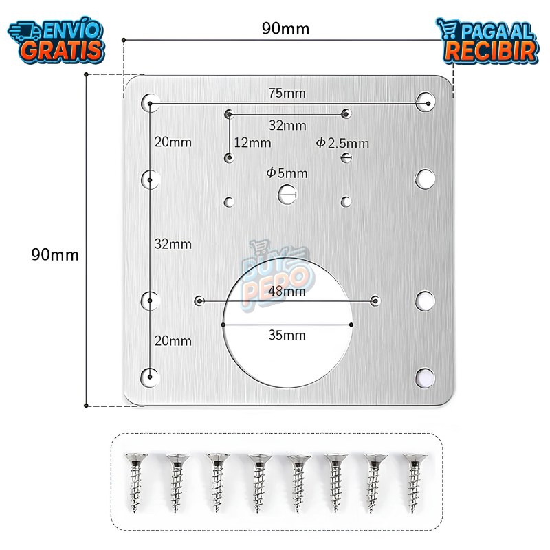 DoorShield™ 🛠️ - Placa refuerzo bisagras 🚪