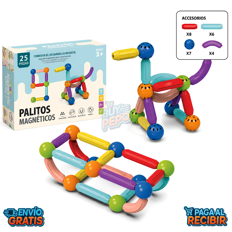 MagnaKids™ 🧲✨ - Palos magnéticos creativos 🎁