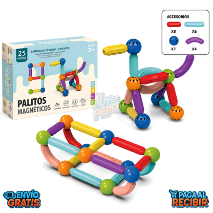 MagnaKids™ 🧲✨ - Palos magnéticos creativos 🎁