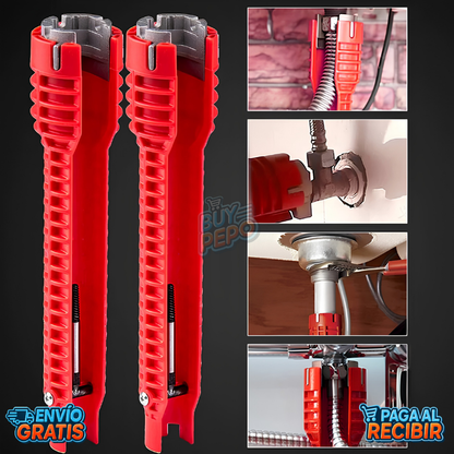 GripSink™ 🛠️ - Llave multifuncional para gasfitería 🚰