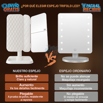 LumiPrincess™ 👑 - Espejo maquillaje LED ✨