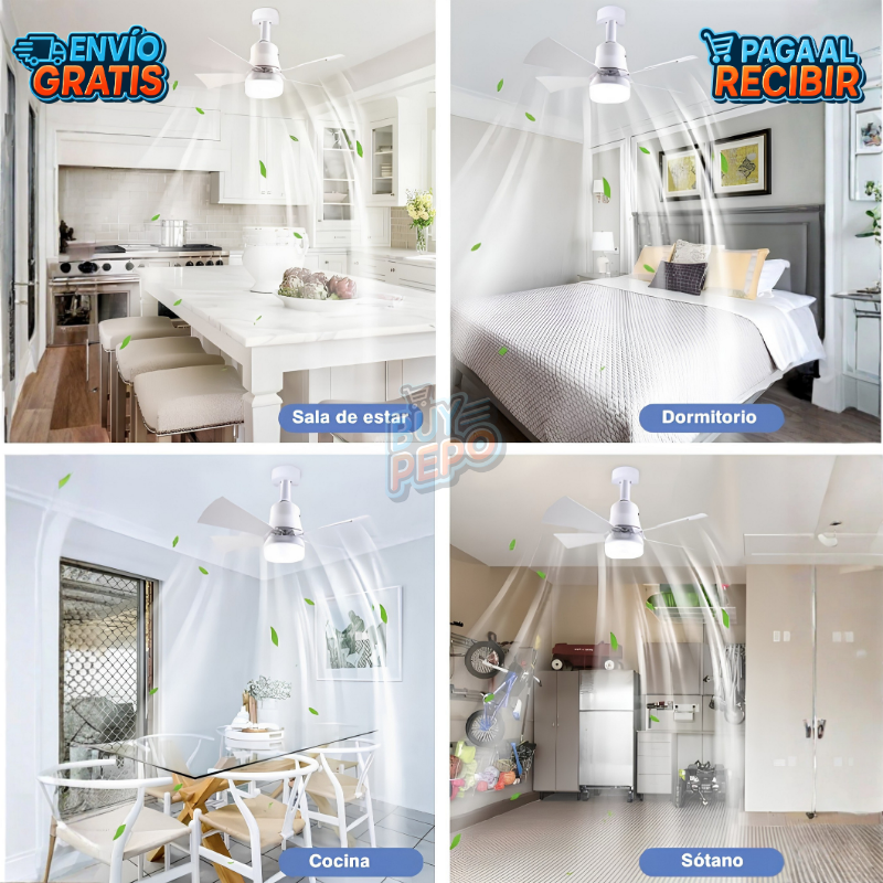 AirShield™ 🌬️ - Ventilador Antihumedad LED 💡