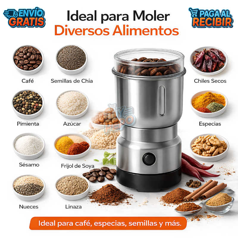 PowerMill™ 💥 - Molino multifunción eléctrico ☕