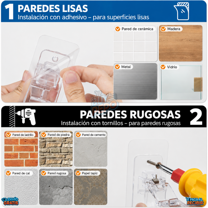 CurtainEasy™ 🪟 - Soporte adhesivo para cortinas ✨