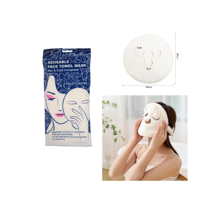 Toalla facial con efecto calor y frío
