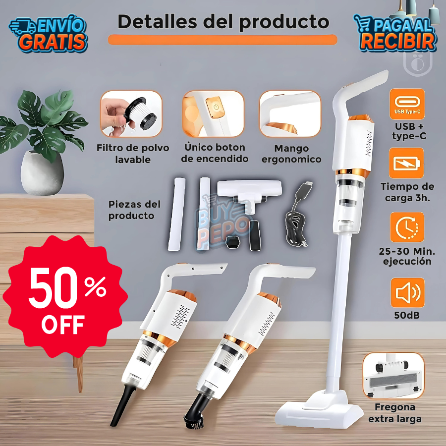 AirSweep™ ⚡ - Aspiradora inalámbrica potente 🌀