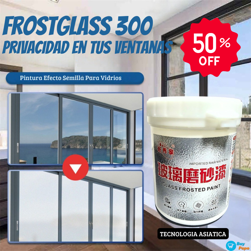 FrostGlass 300cc - 🌆 Pintura Tipo Semilla Para Vidrios ✨🕳️