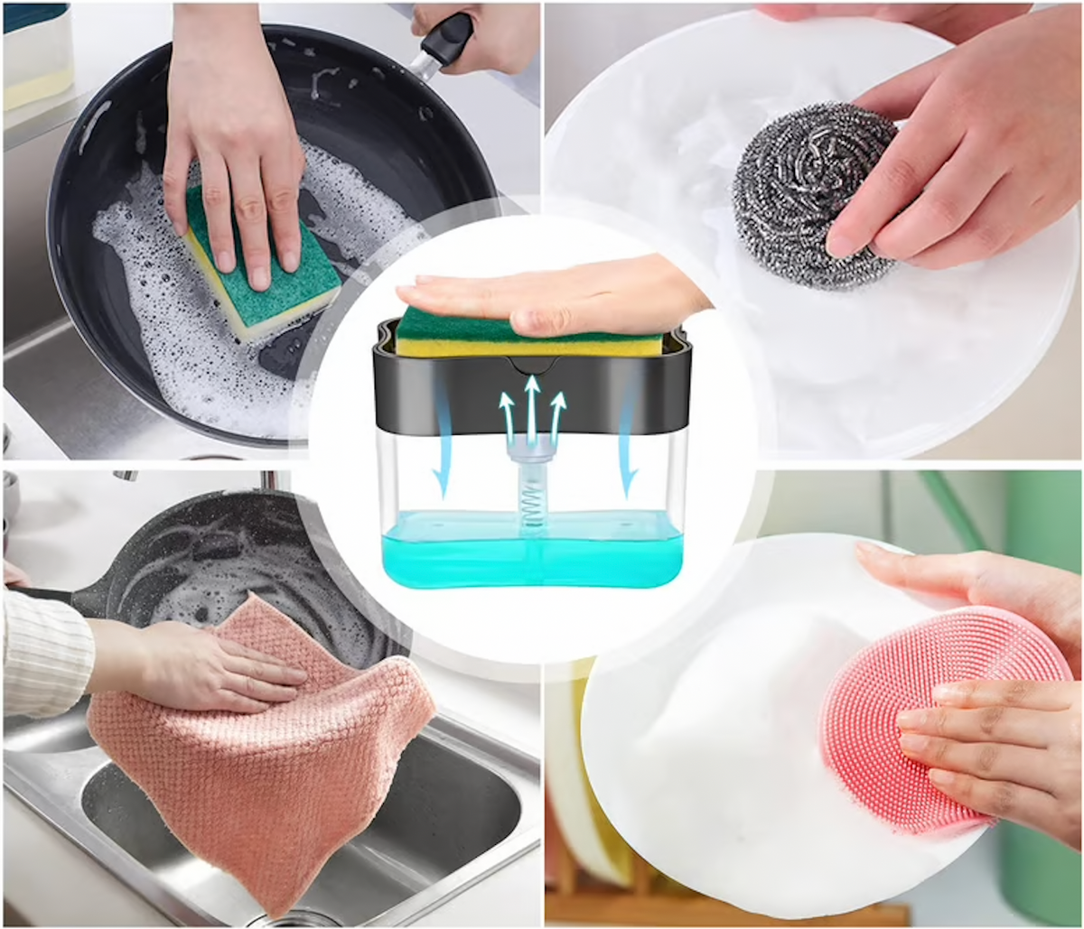 DISPENSADOR DE UNA MANO PARA LAVA LOZA