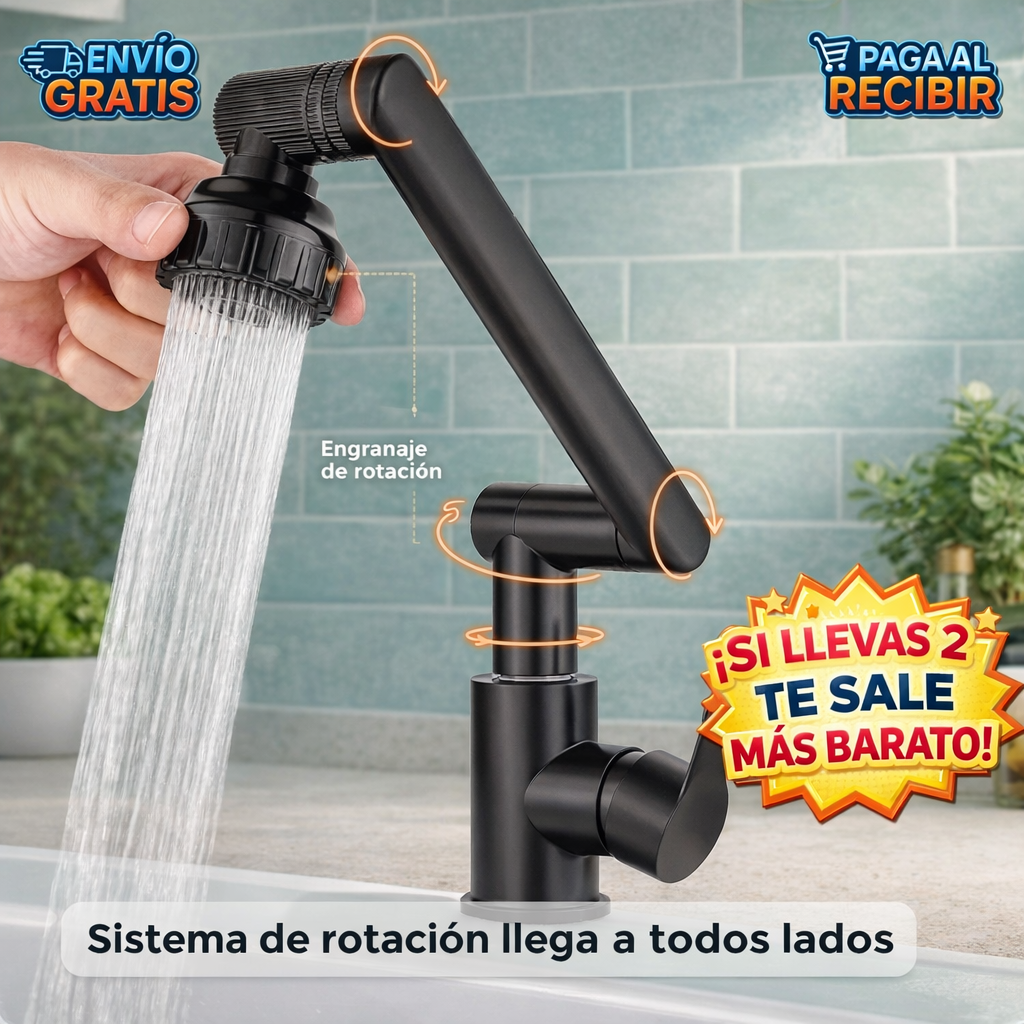 HydroSpin™ 💧 - Griferia articulada 1080° llega a todos lados 🚿