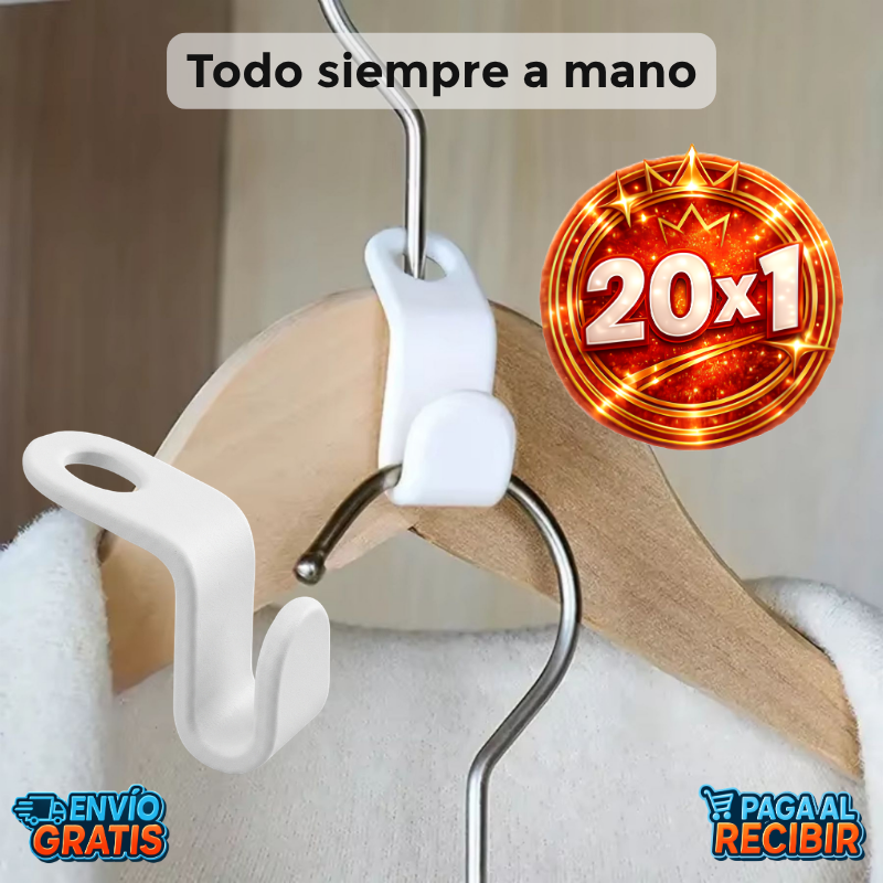 ClosetMax™ 🧥 - Set de ganchos multifunción ✨