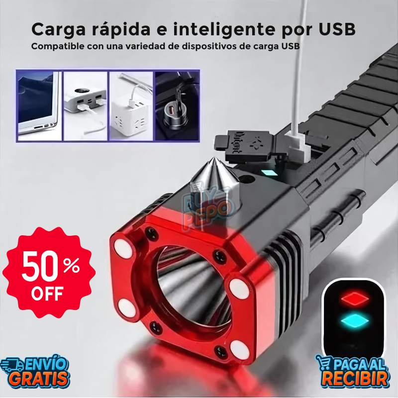 SafeBeam™ 🔦 - Linterna multifunción seguridad 🚨