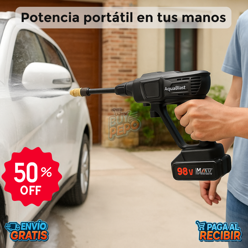 AquaBlast™ 💦 - Hidrolavadora portátil a presión 🚗