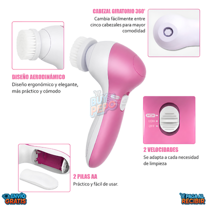 PureSpin™ 🌀 - Cepillo limpiador facial giratorio ✨