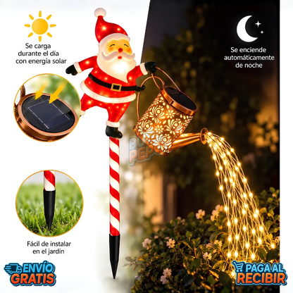 GlowSanta™ 🎅 - Estaca solar navideña LED ✨