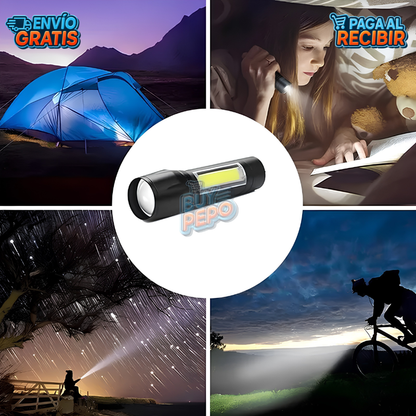 PocketBeam™ 🔦 - Linterna LED recargable USB ⚡