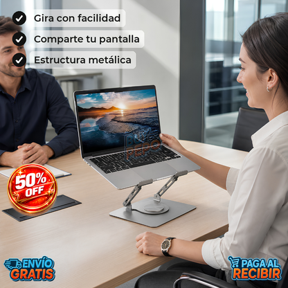 SpinDesk™ 💻 - Soporte giratorio para notebook 🔄