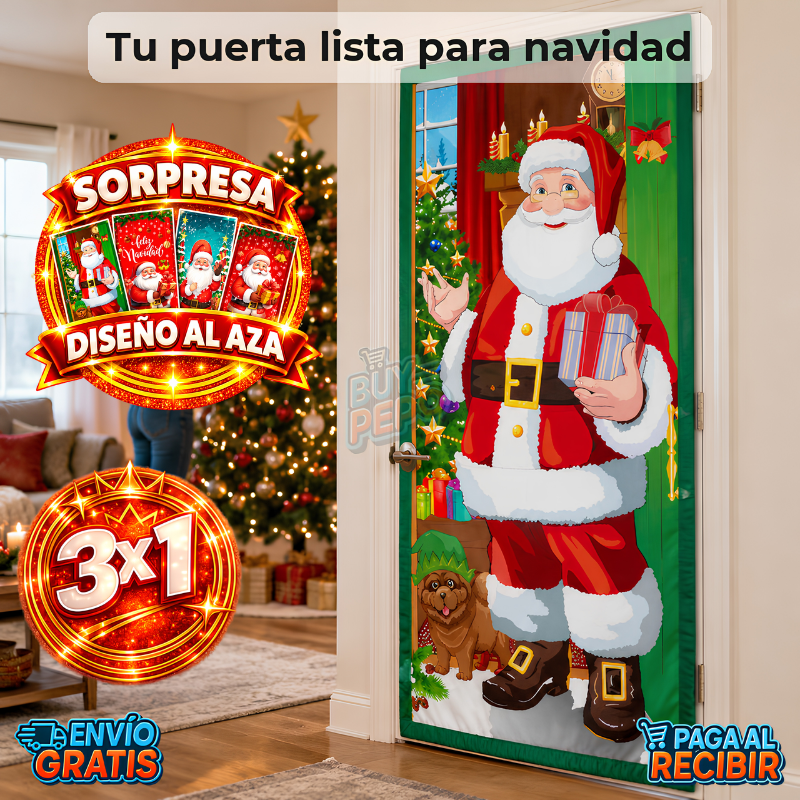 DoorJoy™ 🎄 - Funda navideña para puerta 🎅