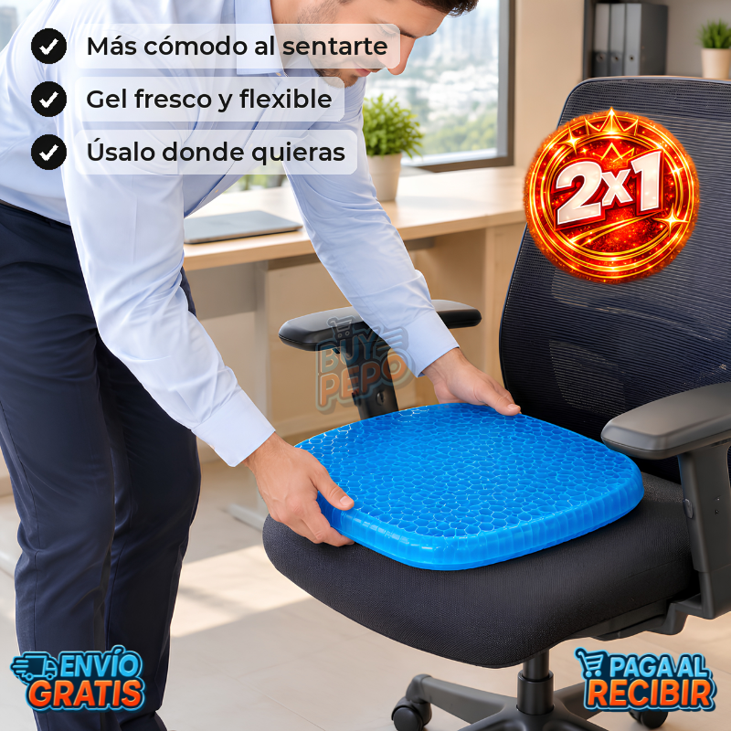 SeatGel™ 💺 - Cojín de gel flexible ✨