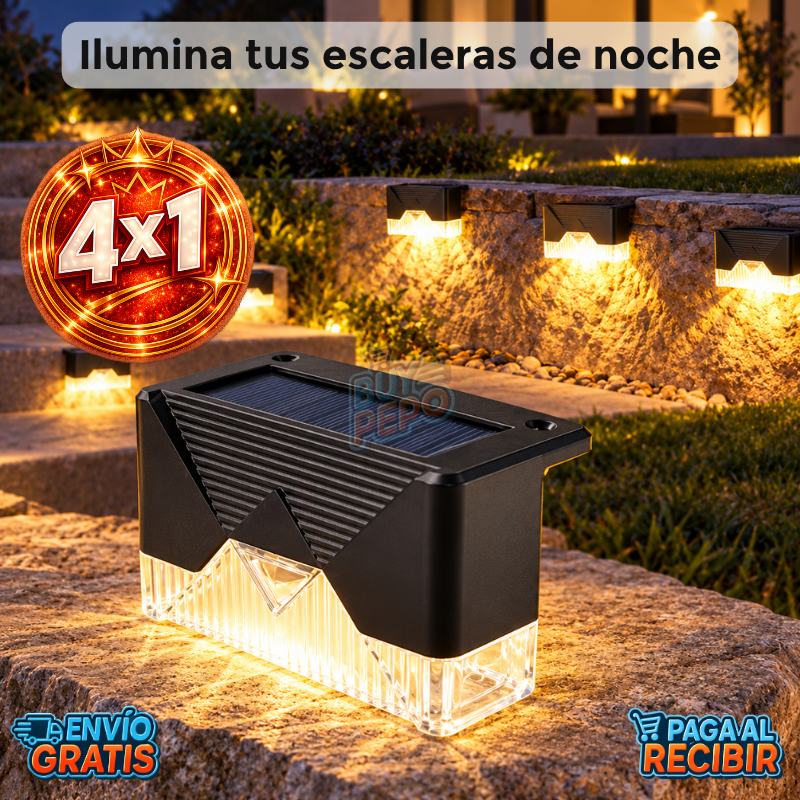 StepGlow™ ☀️ - Luz solar para escaleras 💡