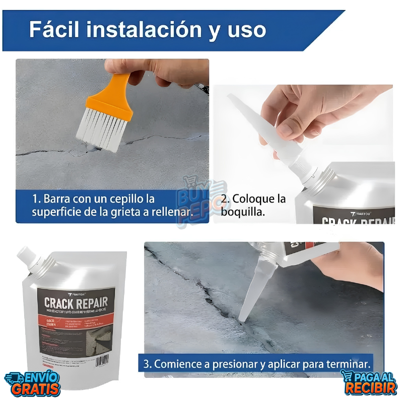CrackFix™ 🏠 - Pegamento reparador grietas 500gr 🔧