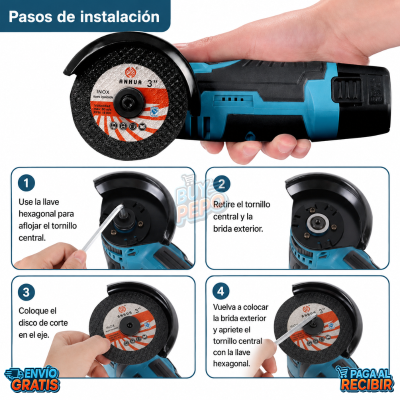 CutMax™ ⚡ - Mini Amoladora Inalámbrica 🔧