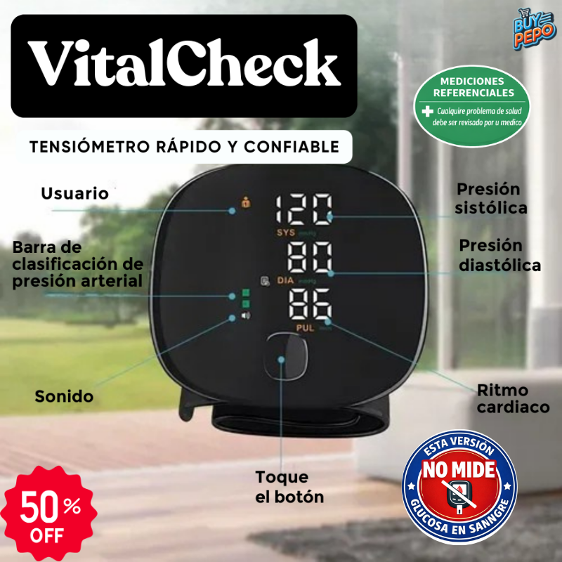 VitalCheck™ ⚡ - Toma tu presion rápido y confiable 💙