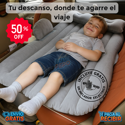 DreamRide™ 🛻 - Colchón Inflable Auto + Compresor 💨