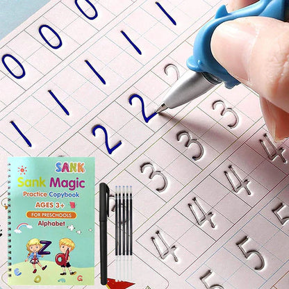 KIT MAGICO REUTILIZABLE 4 Cuadernos de Caligrafia