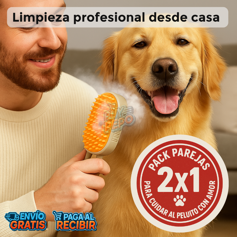 FurMist™ 🐶 - Cepillo vaporizador mascotas PACK 2X1 🐾