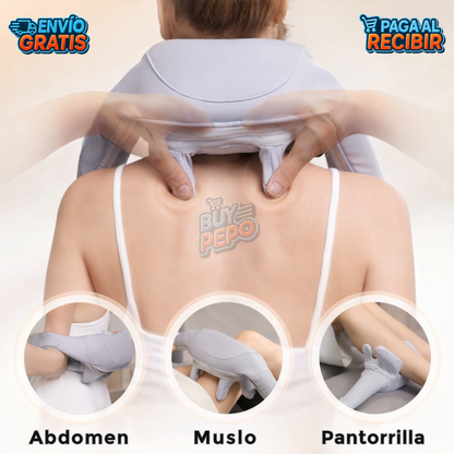 KneadFlow™ 🤲 - Masajeador cuello hombros 🌡️