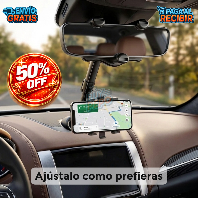MirrorGrip™ 🚗 - Soporte retrovisor móvil 📱
