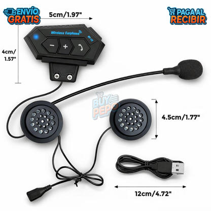 MotoTalk™ 🏍️ – Intercomunicador Bluetooth Casco 🔊